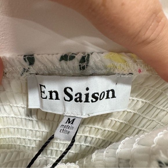 En Saison Lou Lou Midi Dress One Shoulder Ruffle Layered Skirt Floral Embroider - Picture 8 of 9